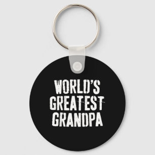 Worlds Greatest Grandpa Shirt Papa Men Fathers Day Keychain