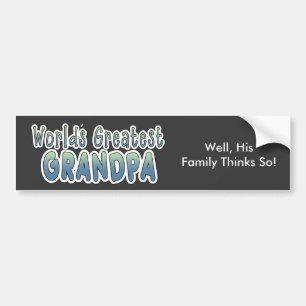 World's Greatest Grandpa Words Bumper Sticker