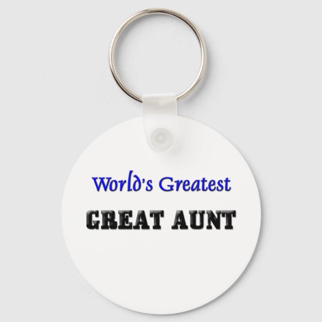 World's Greatest Great Aunt Keychain (Front)