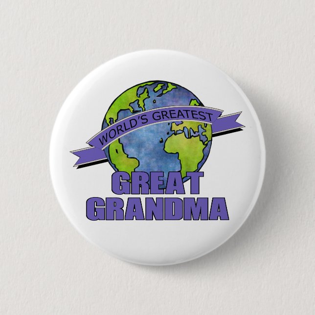 World's Greatest Great Grandma 2 Inch Round Button (Front)
