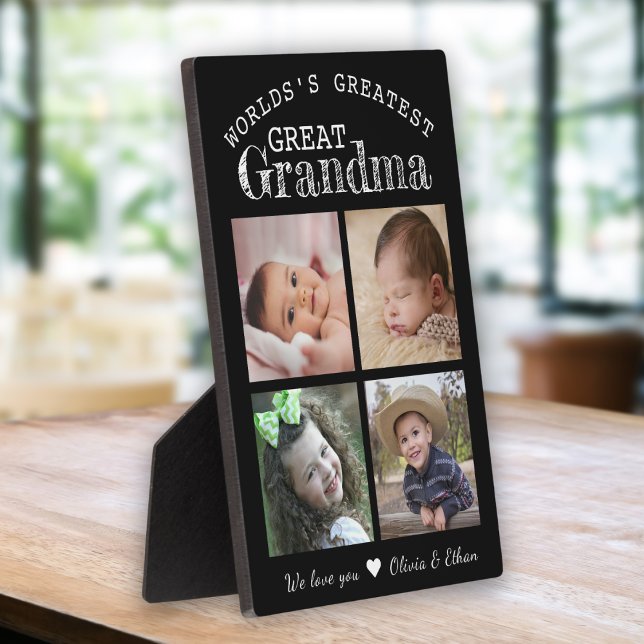 Worlds Greatest Great Grandma 4 Photo Collage   Plaque (Creator Uploaded)