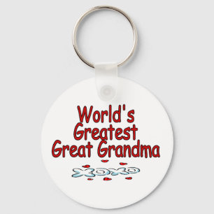 World's Greatest Great Grandma Keychain