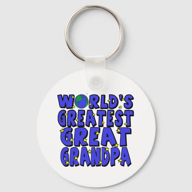 World's Greatest Great Grandpa Keychain (Front)