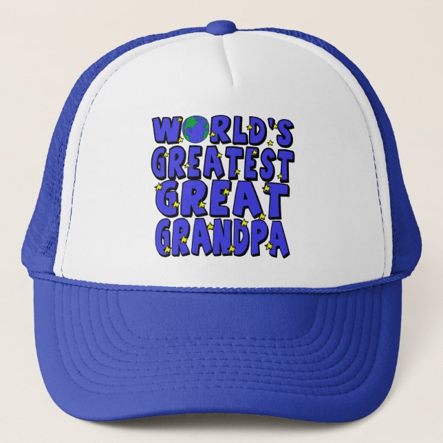 World's Greatest Great Grandpa Trucker Hat (Front)