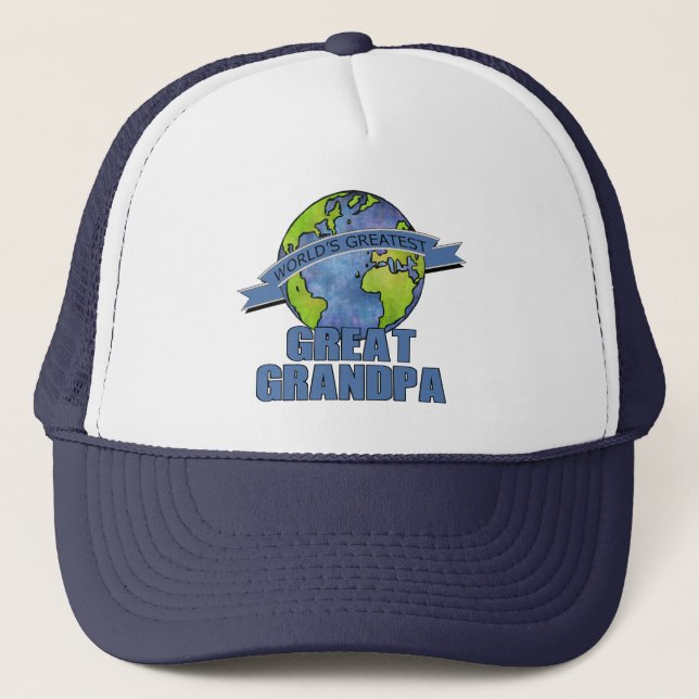 World's Greatest Great Grandpa Trucker Hat (Front)