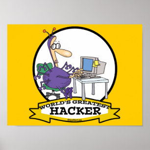 WORLDS GREATEST HACKER CARTOON POSTER
