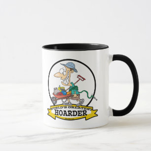 WORLDS GREATEST HOARDER MEN CARTOON MUG