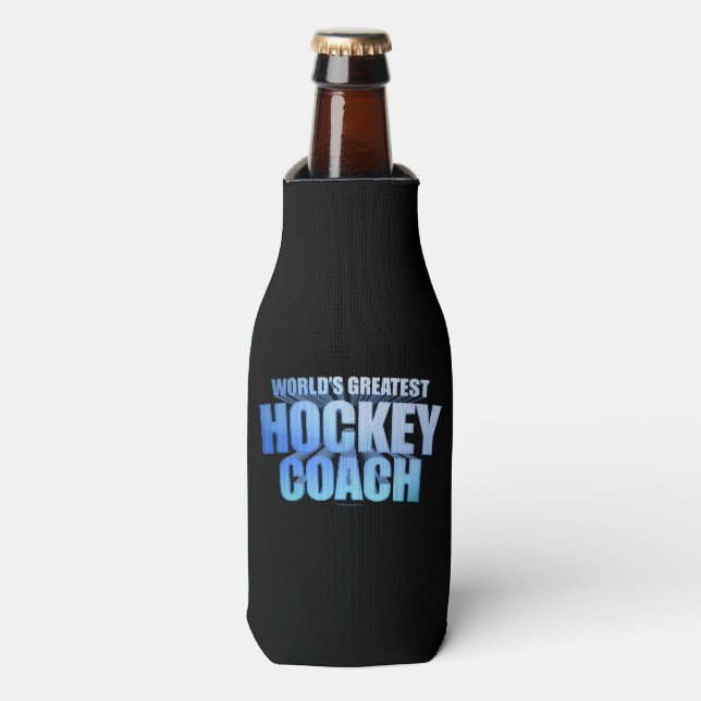 World's Greatest Hockey Coach Bottle Cooler (Bottle Front)