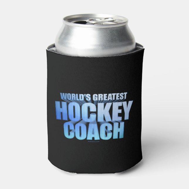 World's Greatest Hockey Coach Can Cooler (Can Front)