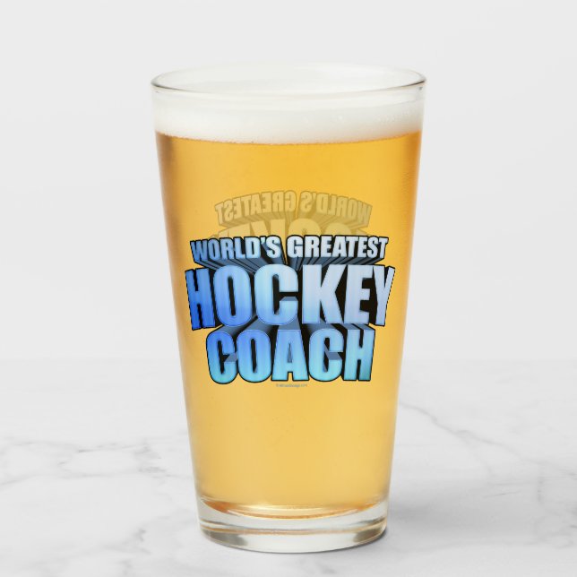 World's Greatest Hockey Coach Glass (Front Filled)