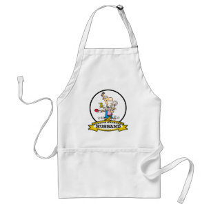 WORLDS GREATEST HUSBAND MEN CARTOON STANDARD APRON