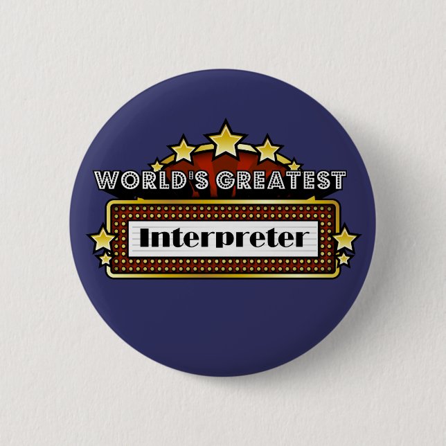 World's Greatest Interpreter 2 Inch Round Button (Front)