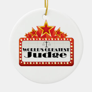 World's Greatest Judge Ceramic Ornament