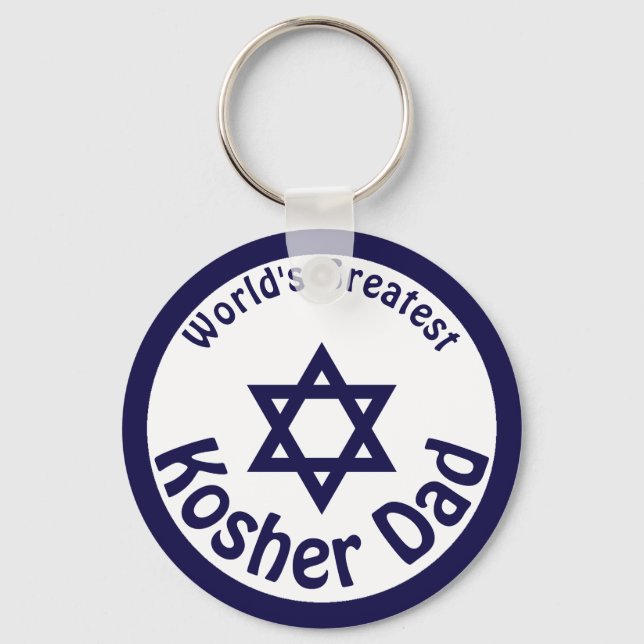 World's Greatest Kosher Dad Keychain (Front)