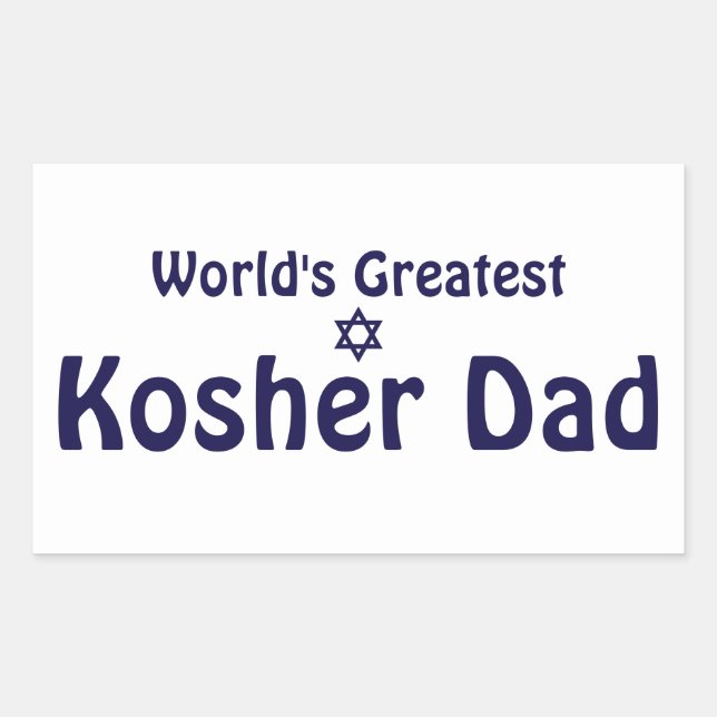 World's Greatest Kosher Dad Sticker (Front)