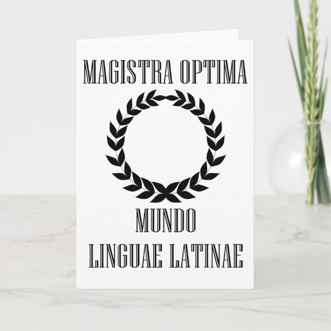 World's Greatest Latin Teacher (Female) Card (Front)