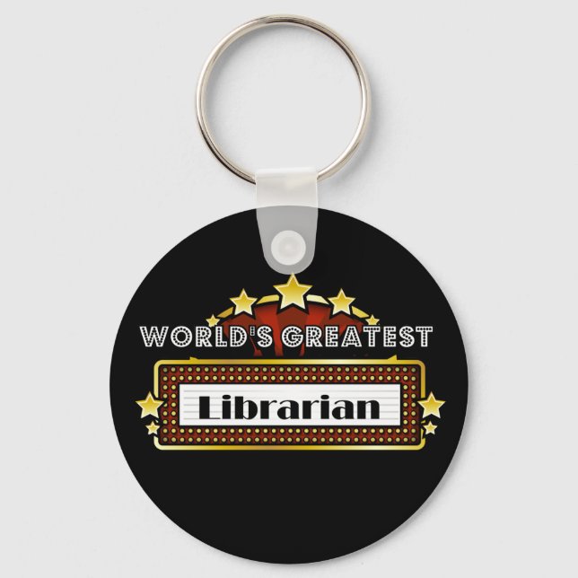 World's Greatest Librarian Keychain (Front)