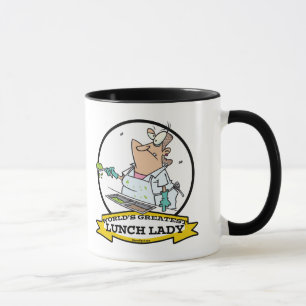 WORLDS GREATEST LUNCH LADY CARTOON MUG