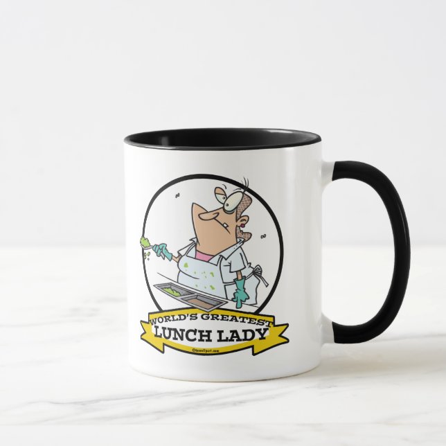 WORLDS GREATEST LUNCH LADY CARTOON MUG (Right)