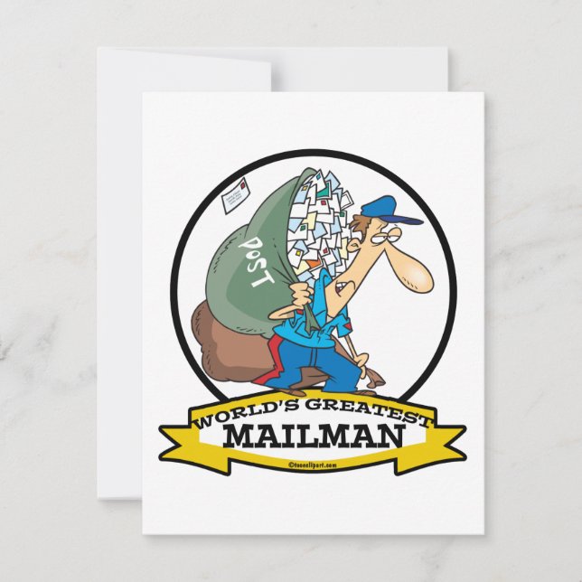WORLDS GREATEST MAILMAN MEN CARTOON (Front)