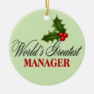 World's Greatest Manager Ceramic Ornament