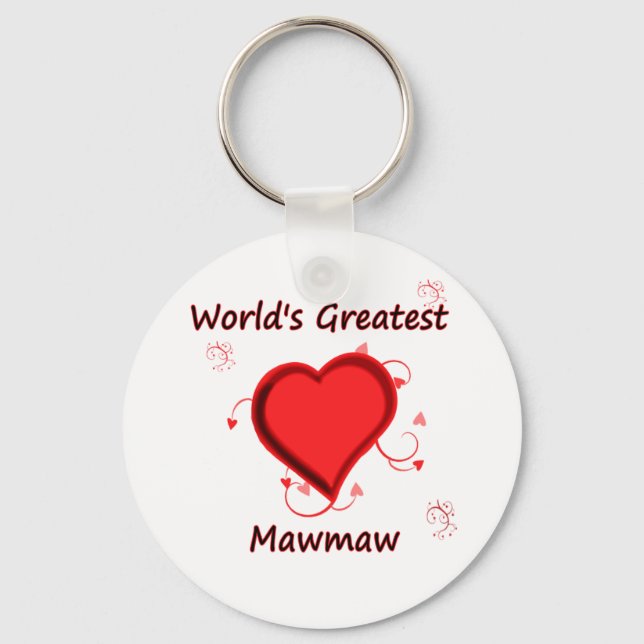 World's Greatest mawmaw Keychain (Front)
