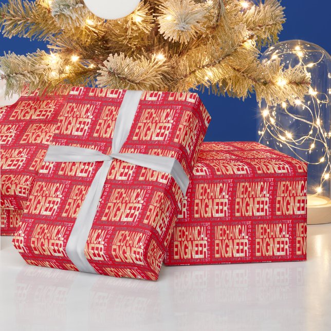 Worlds Greatest Mechanical Engineer Wrapping Paper (Holidays)