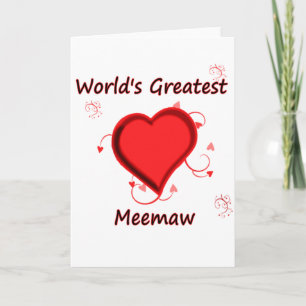 World's Greatest meemaw Card