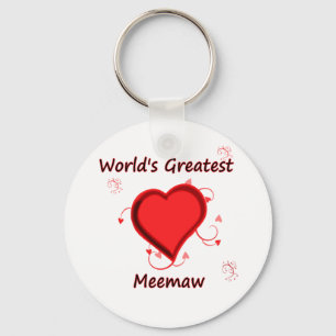 World's Greatest meemaw Keychain