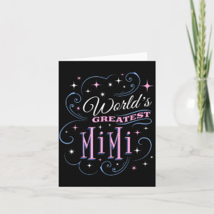 Worlds Greatest Mimi Cute Grandma Mothers Day Card