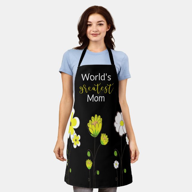 World's Greatest Mom All-Over Print Apron (Worn)