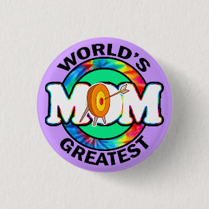 World's Greatest Mom; Archery 1 Inch Round Button