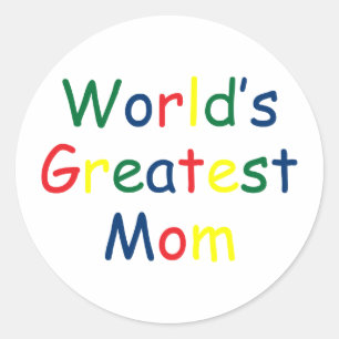 Worlds Greatest Mom Classic Round Sticker