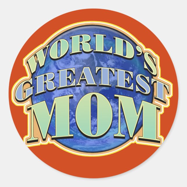 Worlds Greatest Mom Classic Round Sticker (Front)