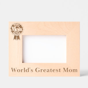 World's Greatest Mom Etched Frames