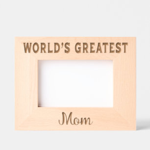 World's Greatest Mom Etched Frames