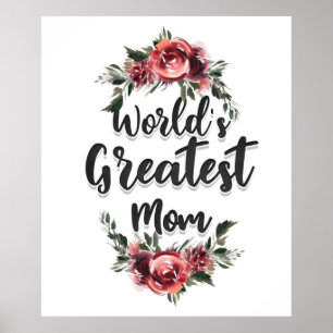 World's Greatest Mom   Gift For Mom Poster
