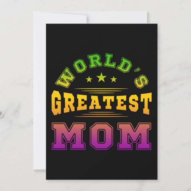 World's Greatest Mom Mother's Day Gift Invitation (Front)