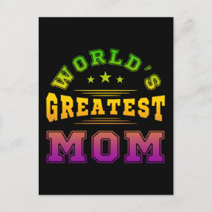 World's Greatest Mom Mother's Day Gift Postcard