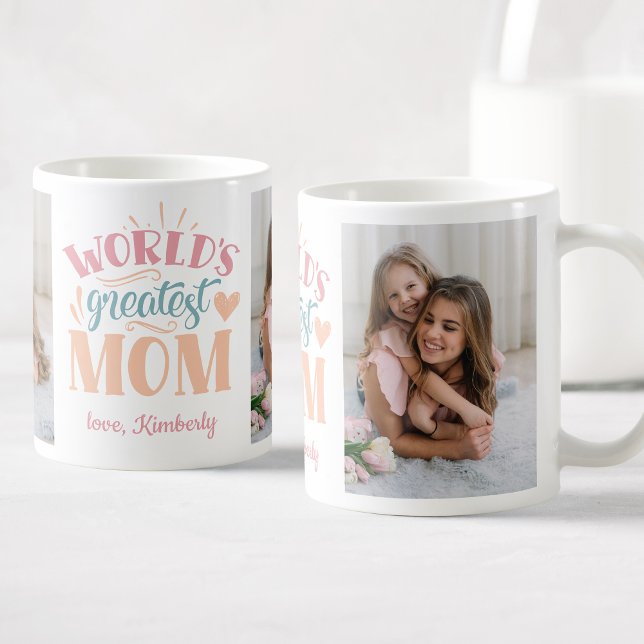 World's Greatest Mom Personalized Photo Coffee Mug (Creator Uploaded)