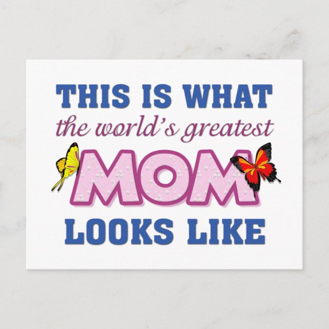 World's Greatest Mom Postcard (Front)