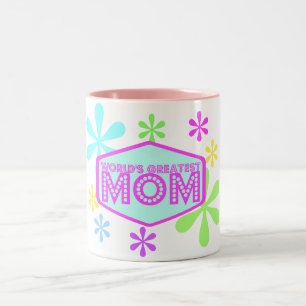 World's Greatest Mom - Retro Two-Tone Coffee Mug
