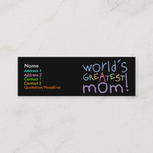 World's Greatest Mom Skinny Profile Cards
