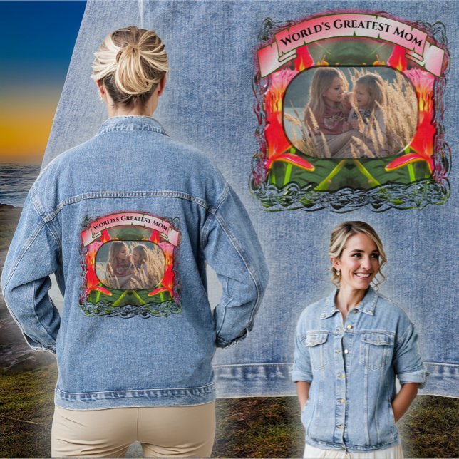 World's Greatest Mom Vallarta Beauty 1583 Denim Jacket (Creator Uploaded)