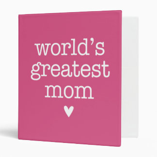 World's Greatest Mom with Heart Binder