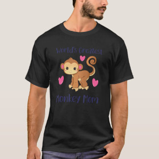 World's Greatest Monkey Mom Funny Rescue Monkey Pe T-Shirt