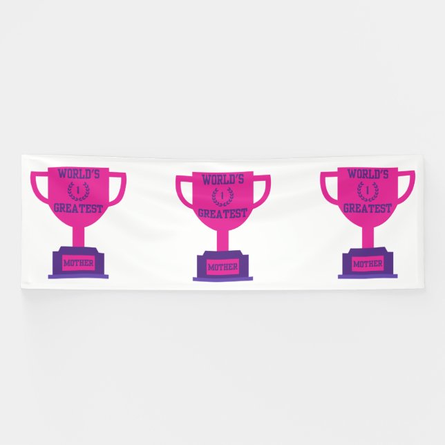 World's Greatest Mother's Day 4x12 Vinyl Banner (Horizontal)