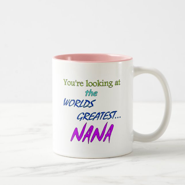 Worlds Greatest Nana Two-Tone Coffee Mug (Right)