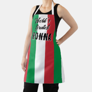 World's Greatest Nonna Italian flag kitchen apron