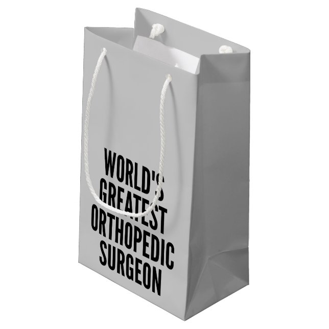 Worlds Greatest Orthopedic Surgeon Small Gift Bag (Back Angled)